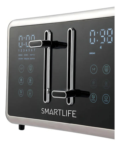 Tostadora Control Digital Smartlife 4 Panes Tod1520 Gris