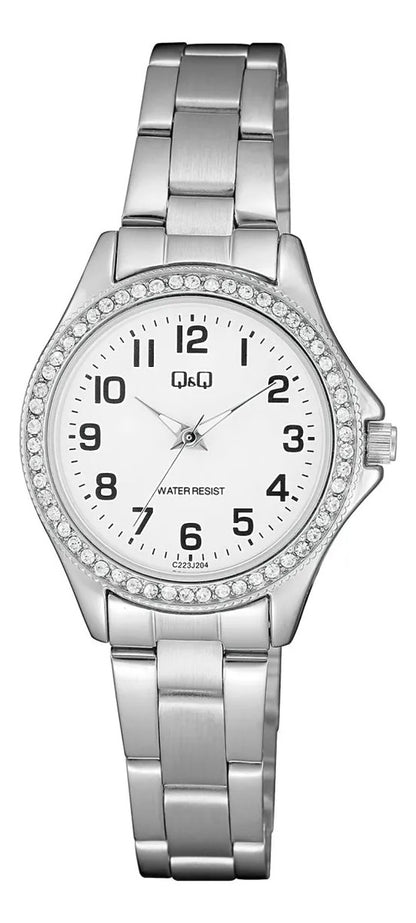 Reloj Q&q Metal Dama 30mm C223j204y - Plateado