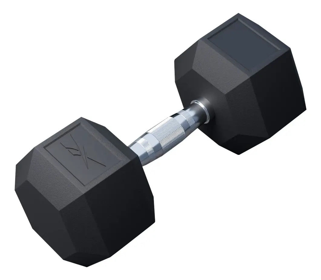 Mancuerna Hexagonal Recubierta De Goma 15kg Reebok - Negro