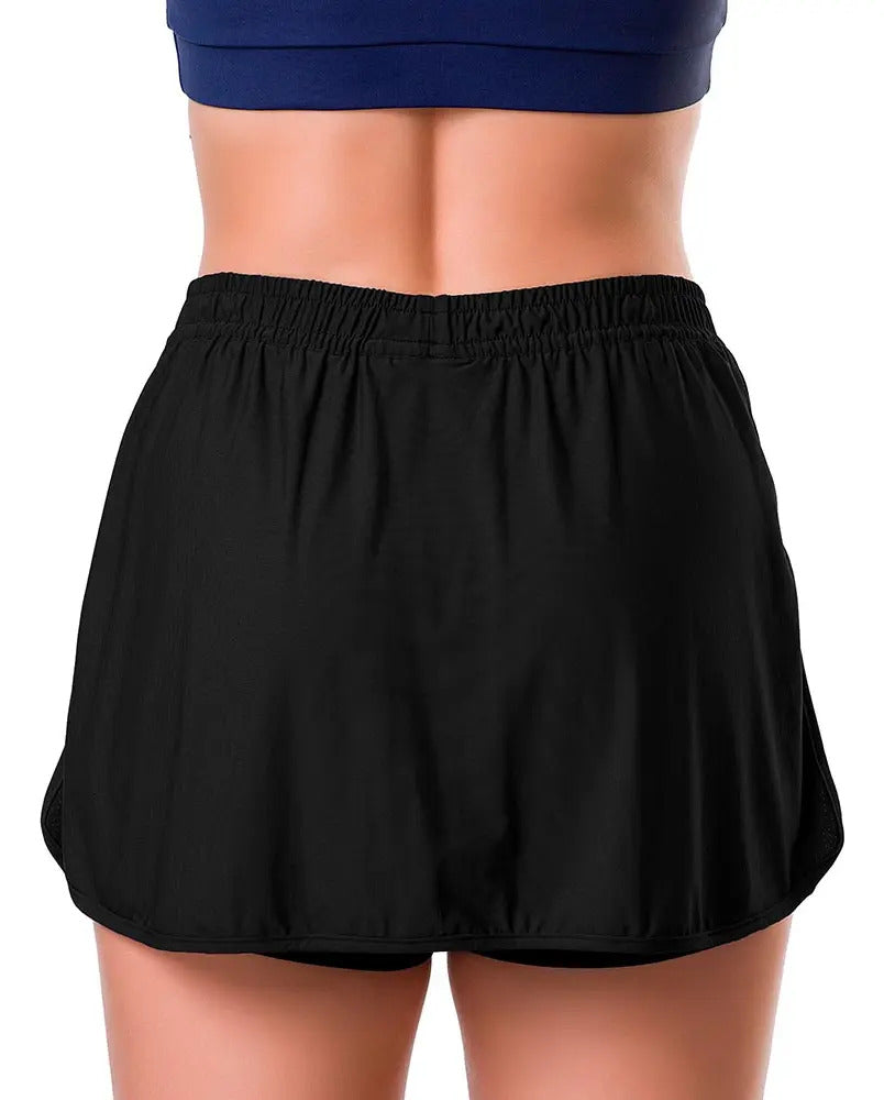 Short Pollera Deportivo Poliamida Dama Elite - Negro L