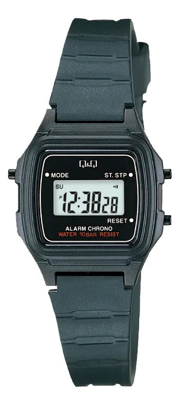 Reloj Q&q Digital Dama 26mm Lla2p201y - Negro