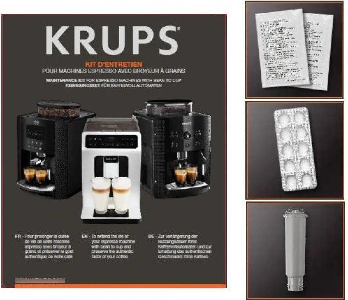 Kit De Limpieza Krups Para Cafetera Espresso Xs530010