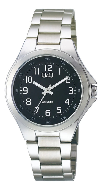 Reloj Q&q Metal Hombre 38mm C57a-002py - Plateado