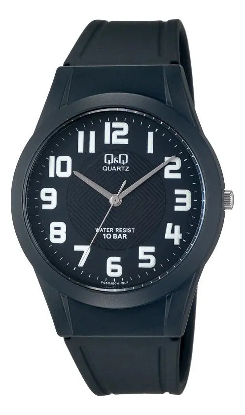 Reloj Q&q Silicona Hombre 38mm Vq50j004y - Azul