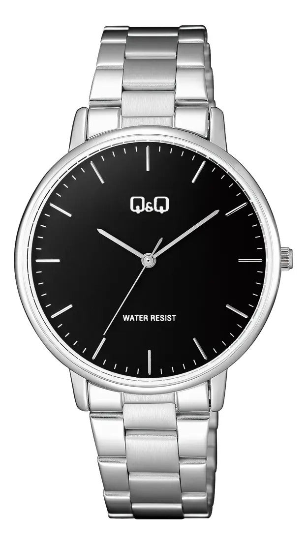 Reloj Q&q Metal Hombre 40mm C64a-001py - Plateado