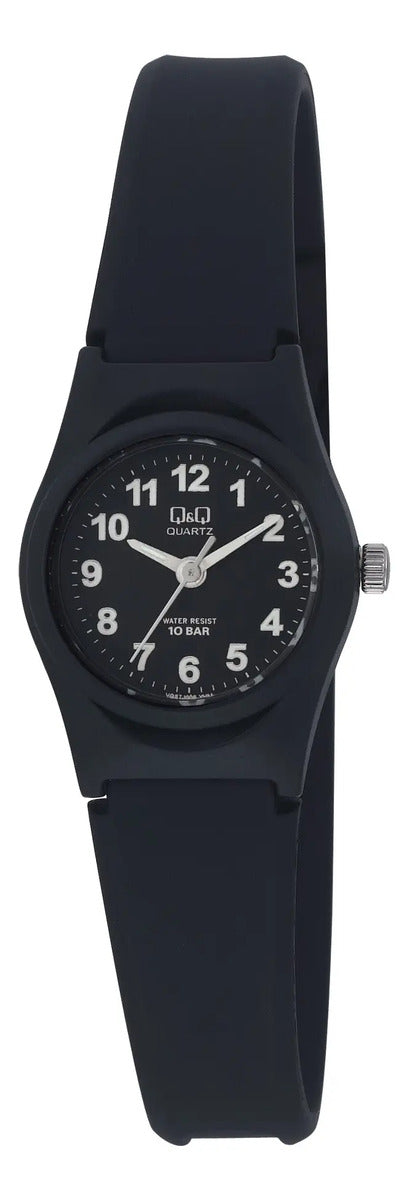Reloj Q&q Silicona Dama 24mm Vq87j008y - Negro