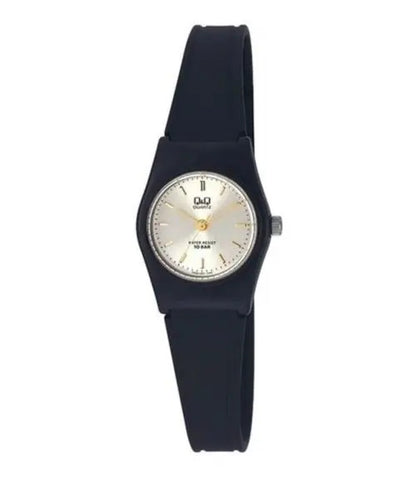 Reloj Q&q Silicona Negro Vp35j047 - Negro Blanco