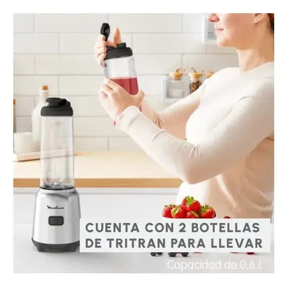 Licuadora Personal Moulinex Mix & Move 300w - Gris