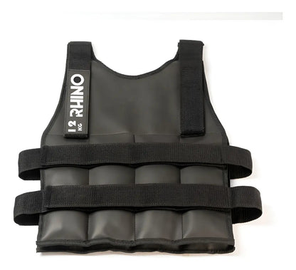 Chaleco Con Peso 12kg Resistencia Fitness Rhino - Negro