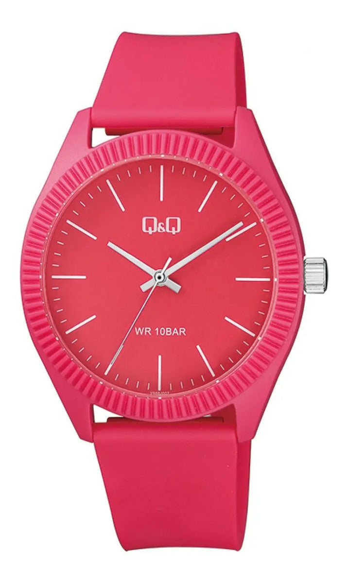 Reloj Q&q Silicona Hombre 41mm Vs68j002y - Rosa