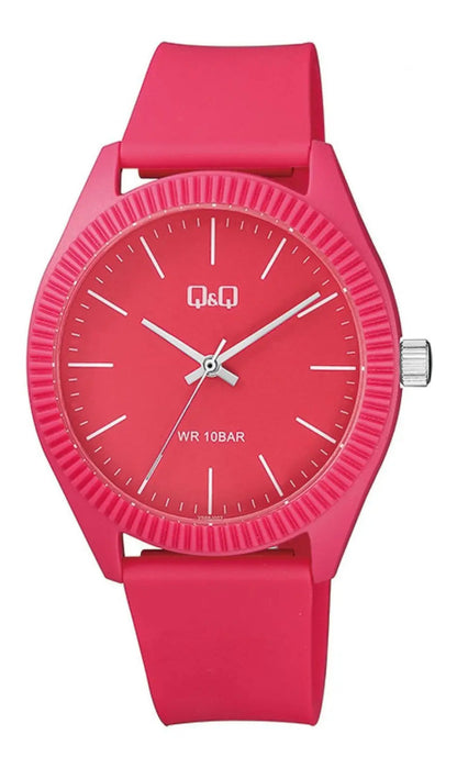 Reloj Q&q Silicona Hombre 41mm Vs68j002y - Rosa