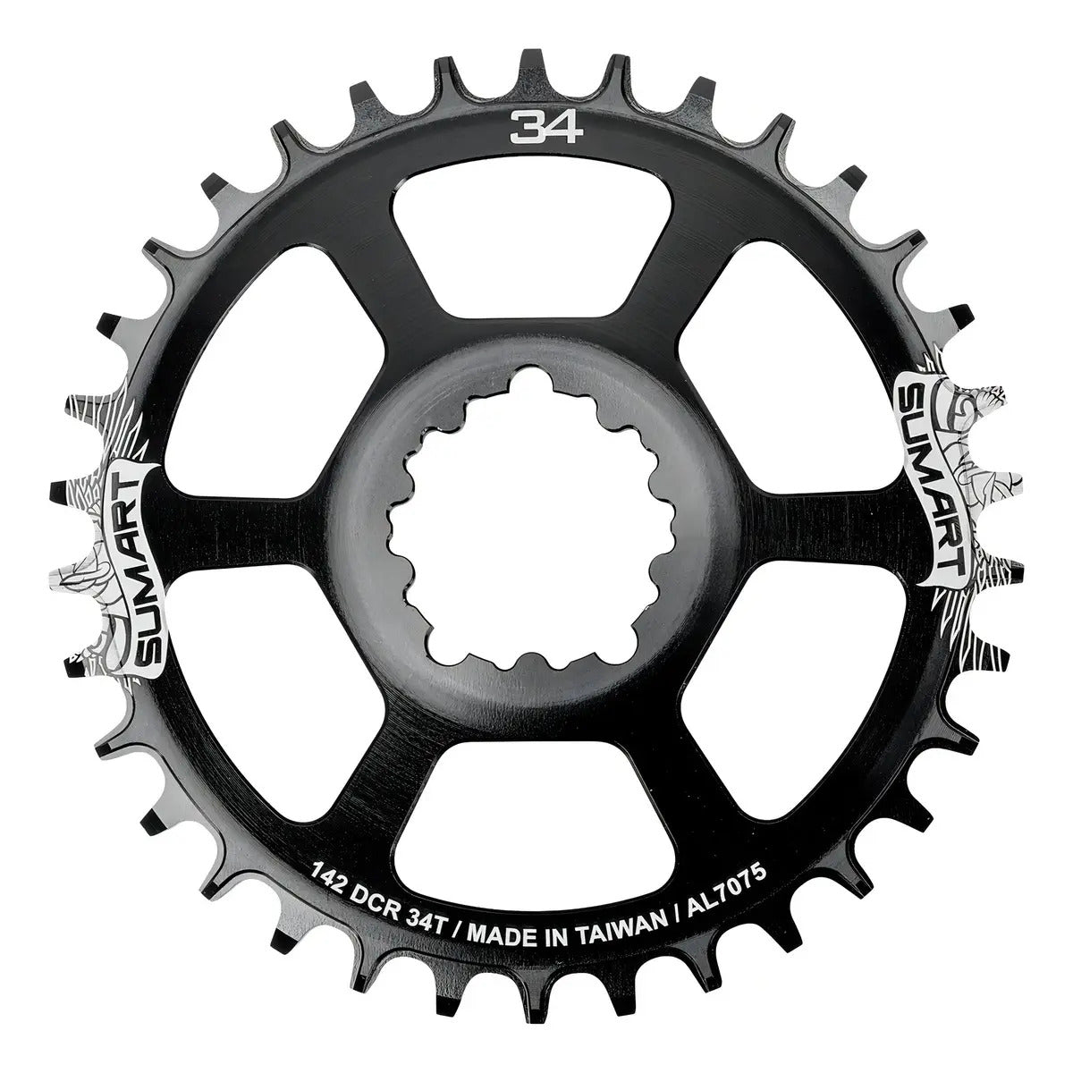 Monoplato Bicicleta 148mm 12 Vel Dcr148-34t Sumart Negro