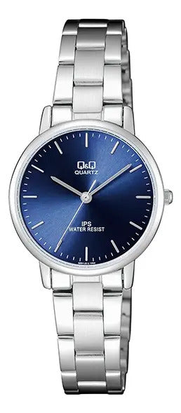 Reloj Q&q Metal Dama 30mm Qz01j212y - Plateado