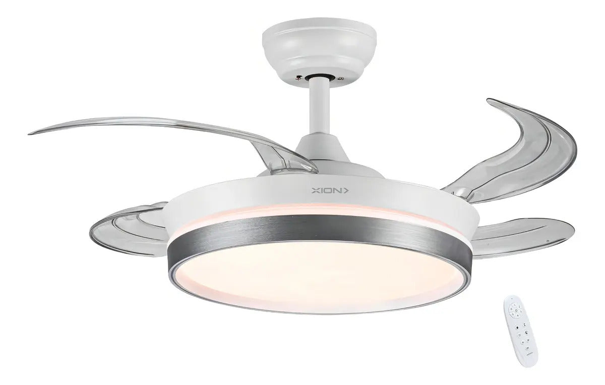 Ventilador De Techo 36'' Xion Xi-v190t - 91.44 Cm Blanco Transparente Plástico 4