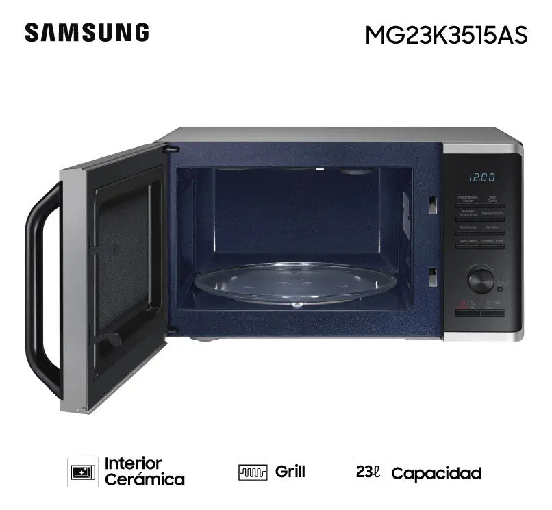 Microondas Digital Samsung Con Grill 23 L Samg23k3515as Qofe