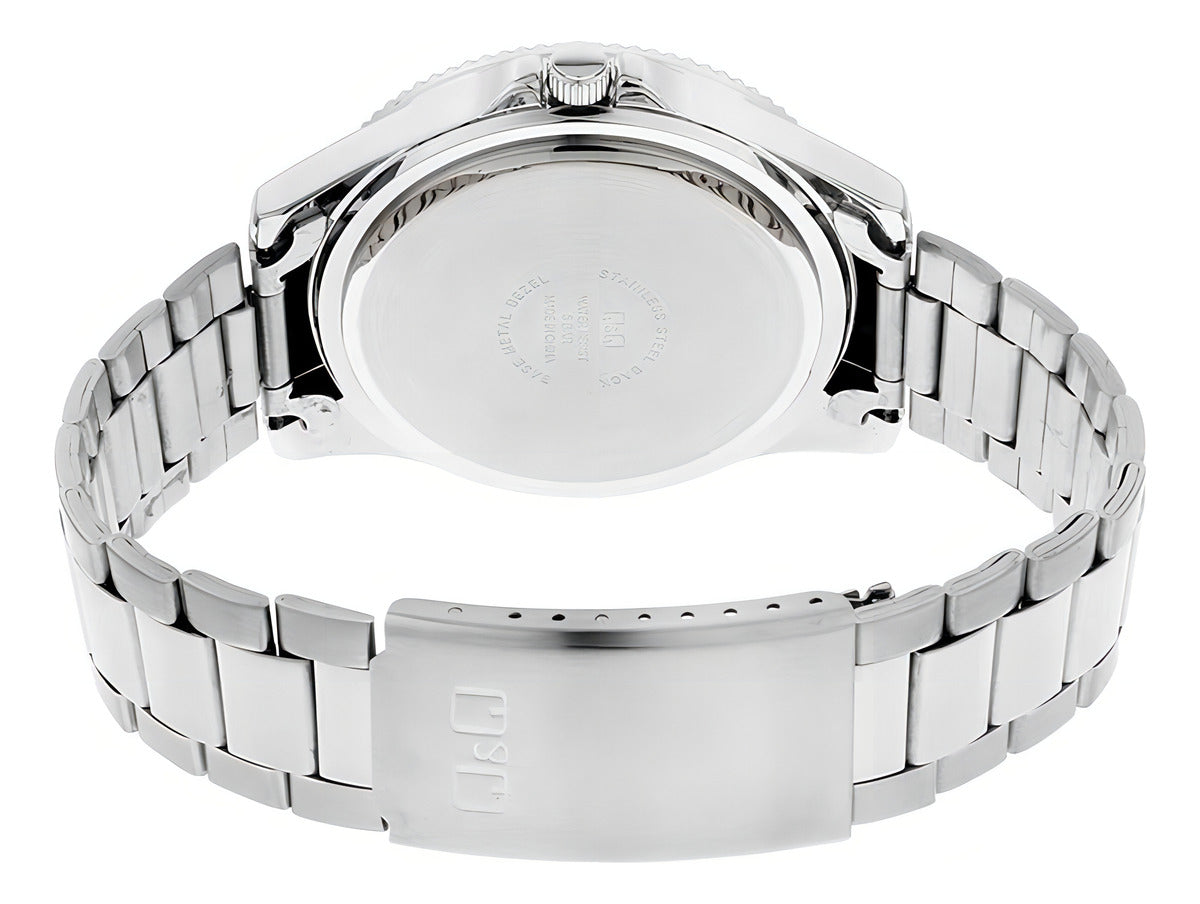 Reloj Q&q Metal Hombre 43mm Qb64j205y