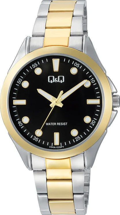 Reloj Q&q Metal Hombre 38mm C04a-035py - Plateado