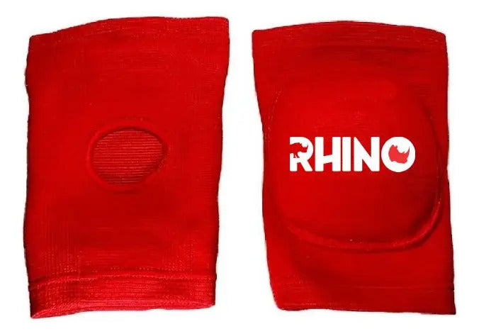 Rodillera De Impacto Doble Acolchonado Rhino - Rojo L