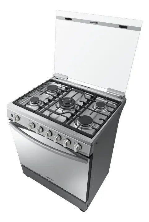 Cocina Samsung A Gas 5 Hornallas 115 L Inox Sanx52a7422cs Qo Espejado
