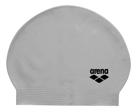 Gorra Soft Látex Unisex Para Natación Arena - Gris Liso Adulto