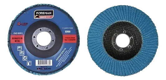Disco Flap Para Metal Foreman 115x22.23mm G120 Azul