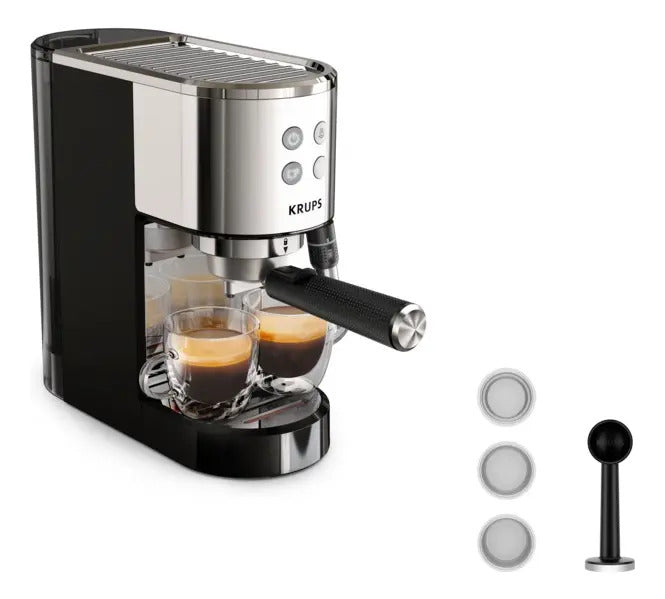 Cafetera Espresso Virtuoso Krups 15 Bares - Plateado