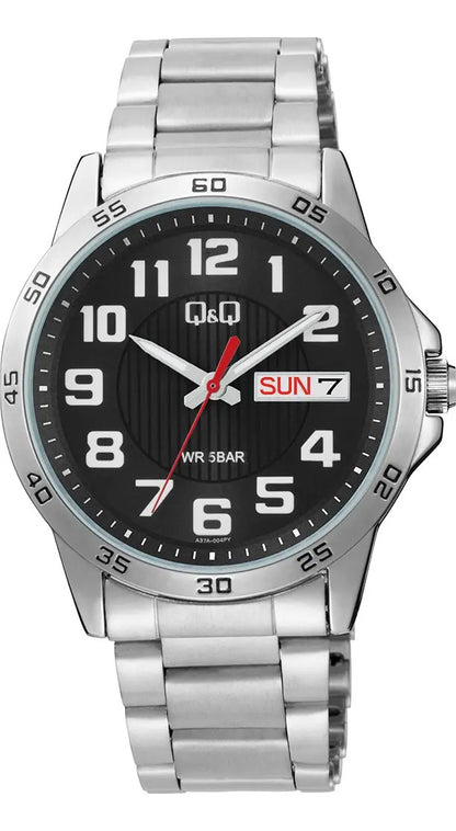 Reloj Q&q Metal Hombre 42mm A37a-004py - Plateado