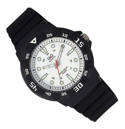 Reloj Q&q Silicona Hombre 43mm Vr18j004y - Negro