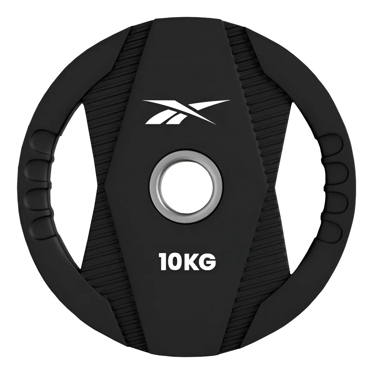 Disco Olímpico De Tpu Con Agarre Reebok 10kg - Negro
