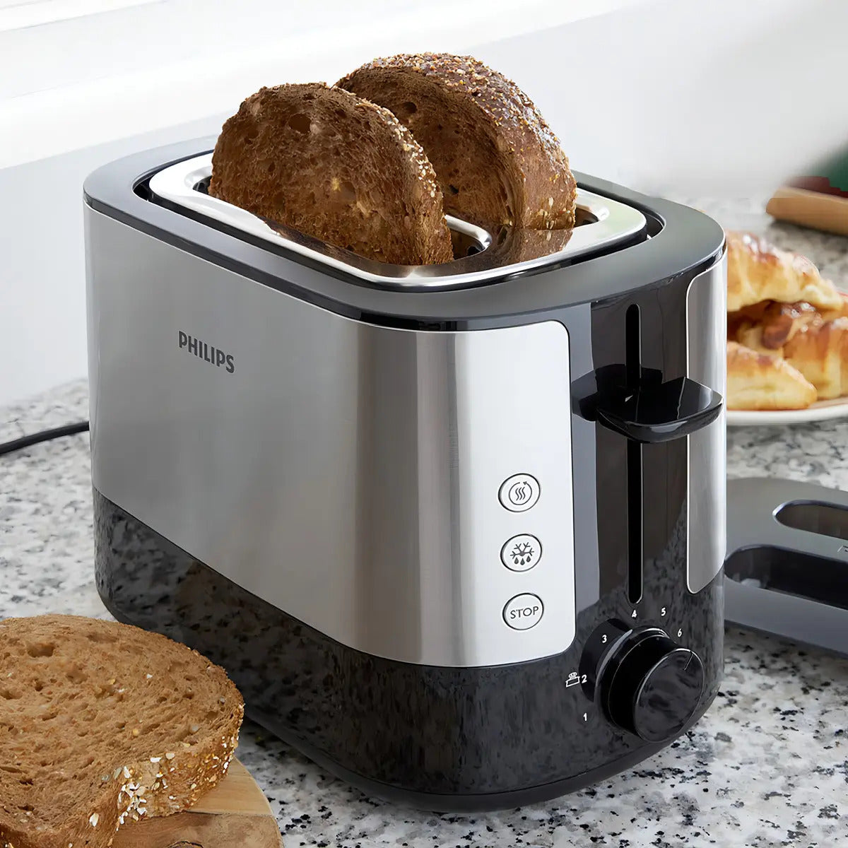 Tostadora Metálica Philips 7 Niveles Hd2637/90 - Gris
