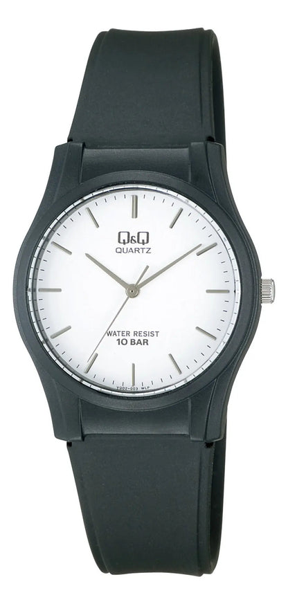 Reloj Q&q Silicona Hombre 33mm Vq02j003y - Negro
