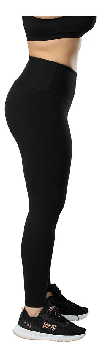 Calza Legging Larga Dama Bolsillo Confort Elite - Negro 2xl