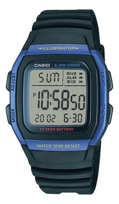 Reloj Digital Casio Crono Alar/tmr Auto W-96h-2a - Negro