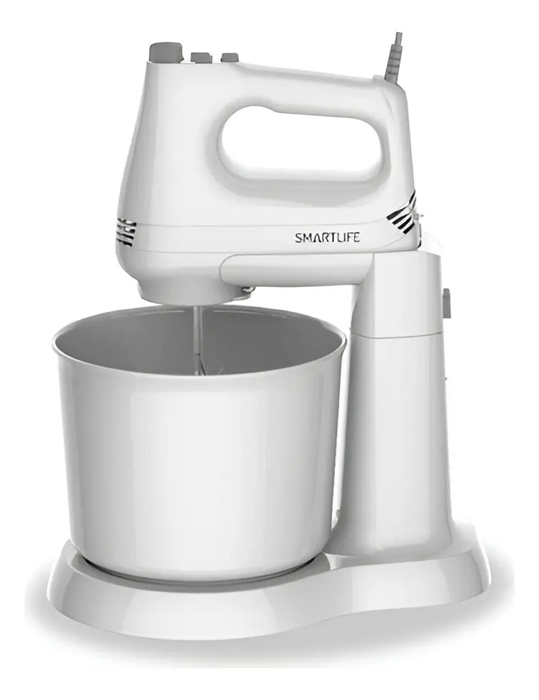 Batidora Con Bowl Smartlife 4 Vel + Turbo 200w Hm5050bw Queo Blanco 220