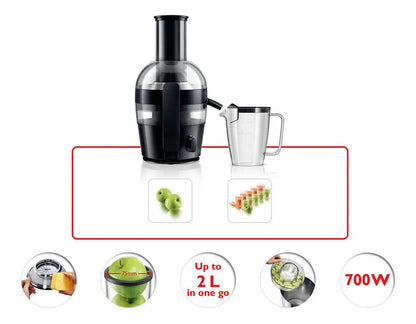 Juguera Eléctrica Philips 2 Litros Hr1855/70 - Negro