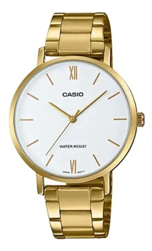 Reloj Casio Metal Dama 40mm Ltp-vt01g-7b - Dorado