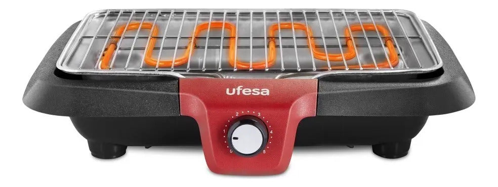 Parrilla Barbacoa Eléctrica Ufesa 2300w Bb7640 - Negro/rojo