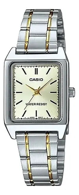 Reloj Casio Metal Ltp-v007sg-9eudf - Plateado Blanco