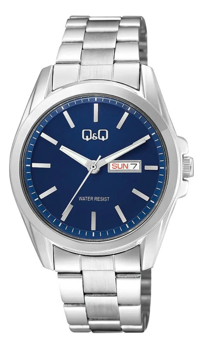 Reloj Q&q Metal Hombre 41mm A05a-004py - Plateado