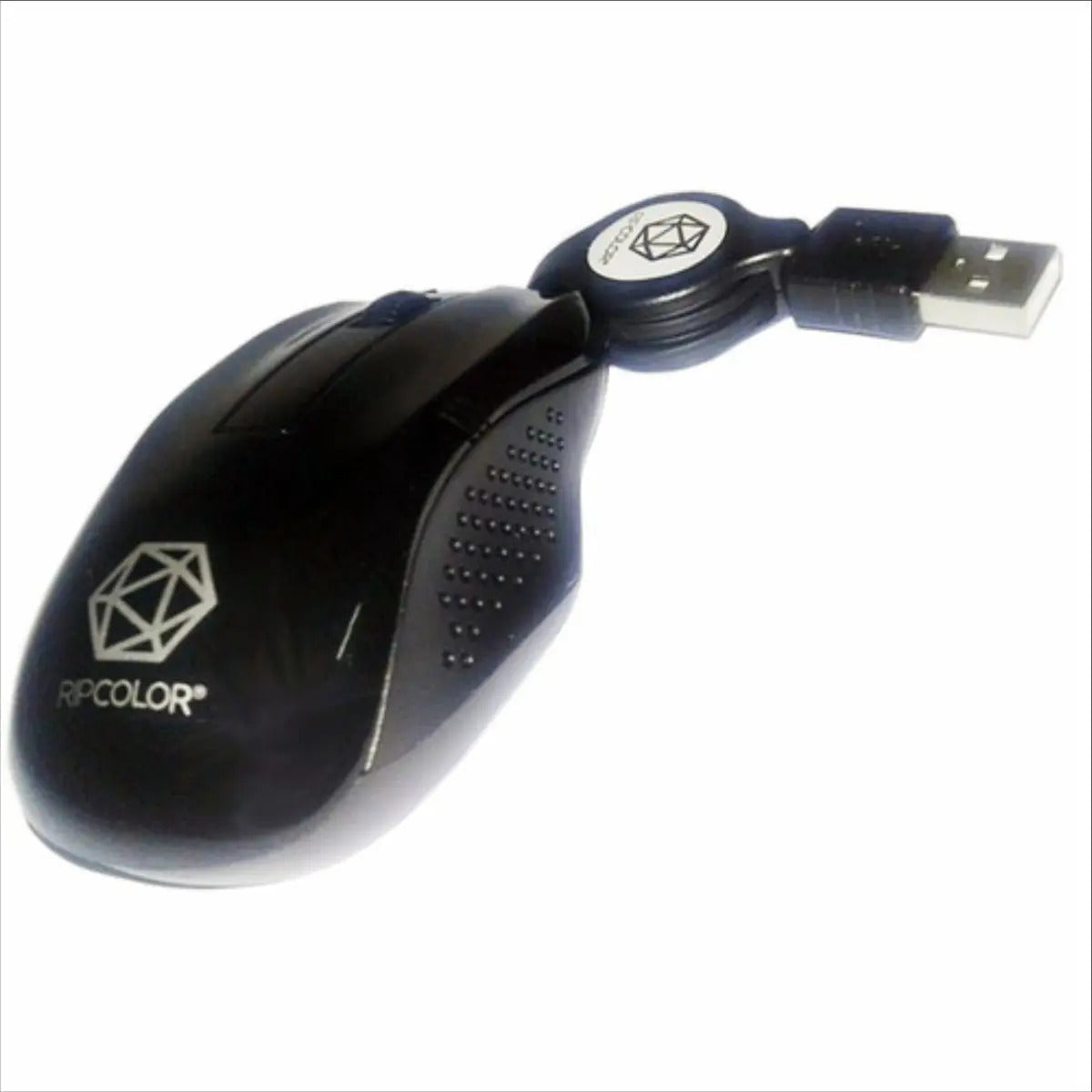 Mouse Mini Óptico Ripcolor Usb Retráctil B0302 - Negro