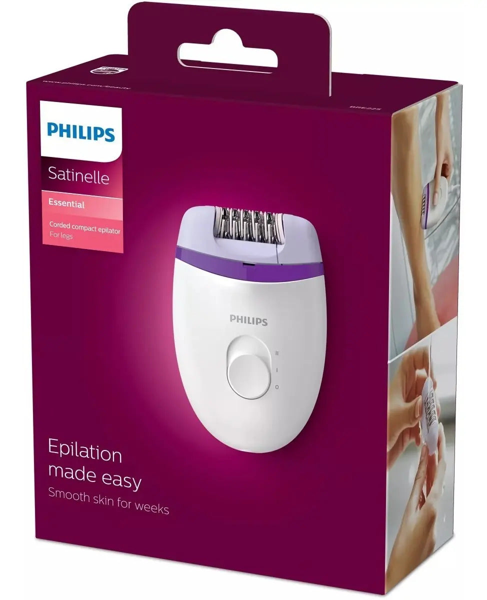 Depiladora Philips Satinelle Essential Bre225/0 - Blanco/morado