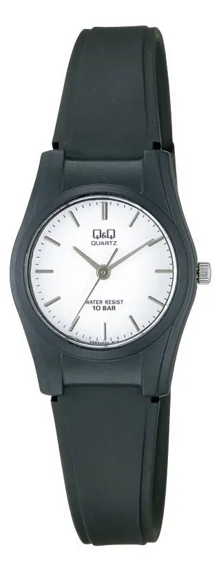 Reloj Q&q Silicona Dama 24mm Vq03j003y - Negro