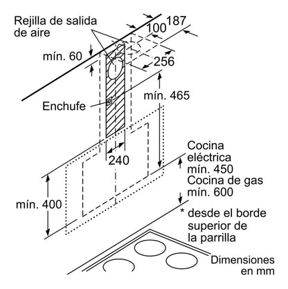 Campana Extractora Bosch 90cm Dwk98pr60 - Negro