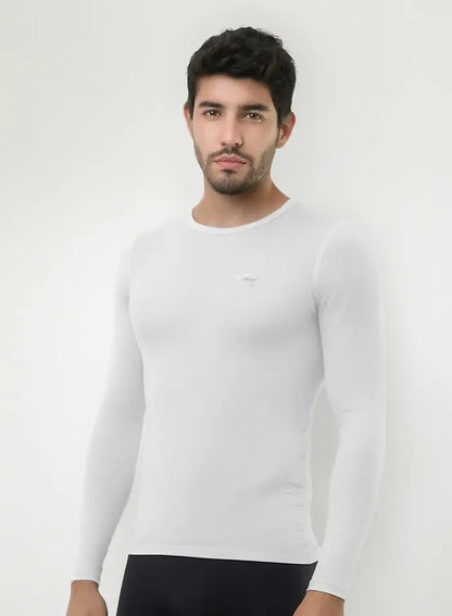 Camiseta Remera Térmica Hombre Deporte Elite - Blanco L
