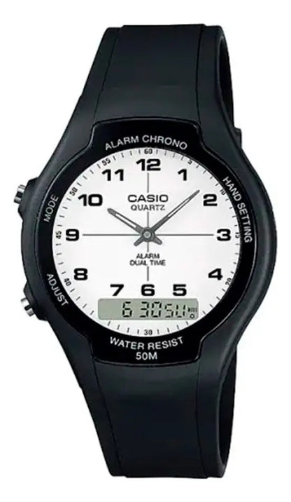 Reloj Casio Silicona Aw-90h-7b - Negro