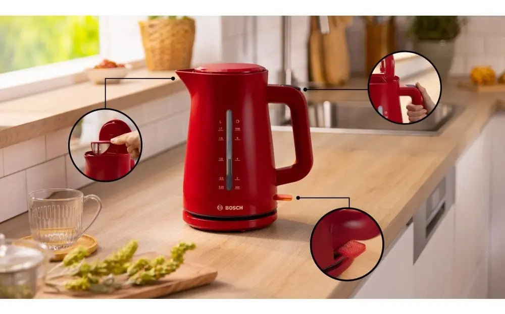 Hervidor De Agua Bosch 1,7 Lts Mymoment Twk - Rojo