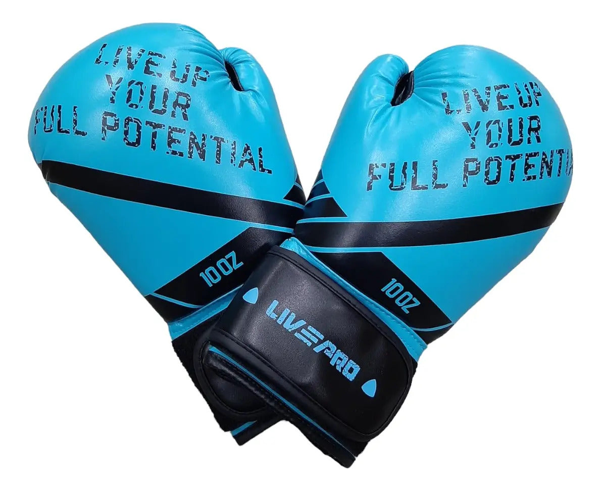Guante De Boxeo 10oz Entrenamiento Combate Livepro 10oz Azul