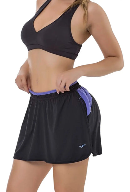 Short Pollera Deportivo Poliamida Niña Gimnasia Elite Negro 12