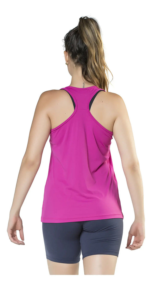 Musculosa Dama Deportiva Fitness Transpirable Elite Rosa S