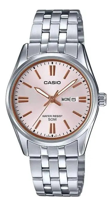 Reloj Casio Metal Dama 36mm Ltp-1335d-4a - Plateado